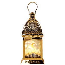 [0100030364] TRENTOR GOLD RAMADAN LANTERN 10X10X20CM