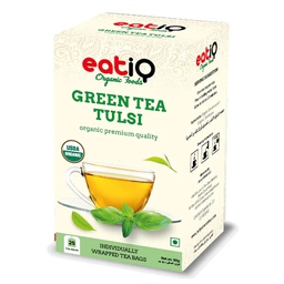 [0100002848] EATIQ ORGANIC  GREEN TEA TULSI 50GM