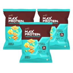 [0100026522] RITEBITE MAX PROTEIN ASST PACK OF 3 CHEESE &amp; JALAPENO 3X60GM