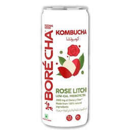 [0100026583] BORÉCHA KOMBUCHA ROSE LITCHI LOW-CAL PREBIOTIC TEA 330 ML