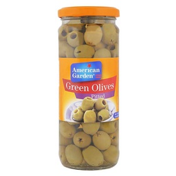 [0100008843] AMERICAN GARDEN OLIVES GREEN PITTED 450GM