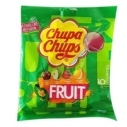 [0100005483] CHUPA CHUPS LOLLIPOPS FRUIT 10PCS 120GM