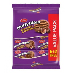 [0100003329] NUTTY BITES CHOC &amp; HAZEL 8X81GM