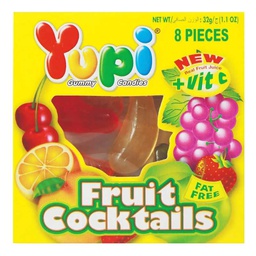 [0100006262] YUPI FRUIT COCKTAILS GUMMY 32G